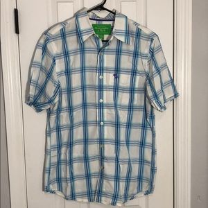 Abercrombie & Fitch Oxford Muscle Blue Plaid